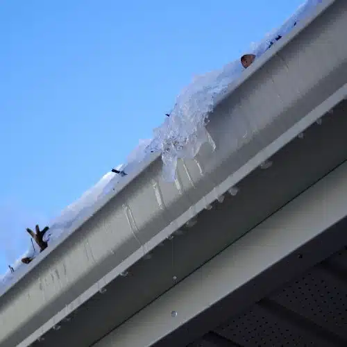 Ice Dam to gutters and roofs
