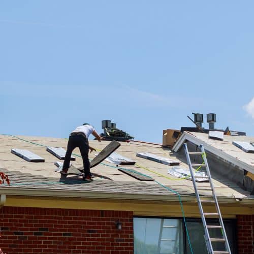 New roof and layering shingles